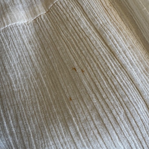 Split gauze crochet trim maxi skirt Cream Small - Picture 14 of 15